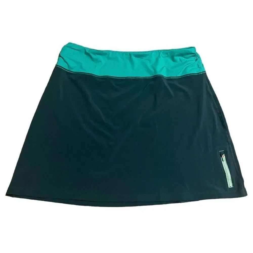 Title Nine Nimblene Skirt Size Large Teal Stretch PullāOn Active Sport Quick Dry